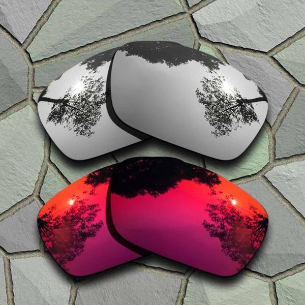 

chrome&violet red sunglasses polarized replacement lenses for fuel cell
