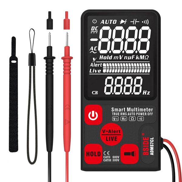 

adms7cl 3.5 " умный мультиметр true rms цифровой мультиметр измерения с жк-дисплеем dc / ac напряжение метр тестер сопротивления