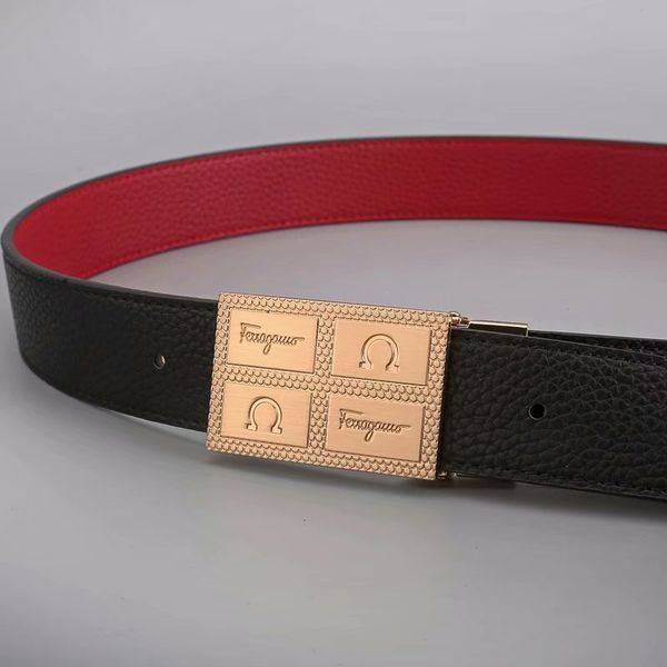 

2018v new luxury belts, four-color tiger-head clasp design, luxury fashion casual belts, men's and women's leather belts, deli, Black;brown