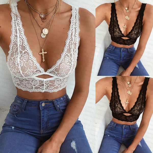 

lace bra women floral lace bralette bustier club party lady summer casual lace crop bra shirts, Red;black