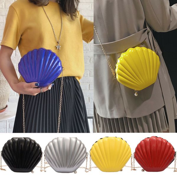 

fashion women shoulder shell shape chain handbag outdoor beach bag crossbody travel women bags