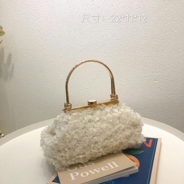 

2019 autumn and winter new lock bag small curly hair bag fashion trend hand ladle shoulder messenger women