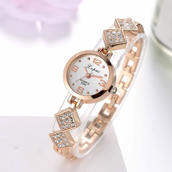 

new steel strip bracelet watch luxury women watches montre femme fashion rhinestones ladies quartz wrist watches clock gift #b, Slivery;brown
