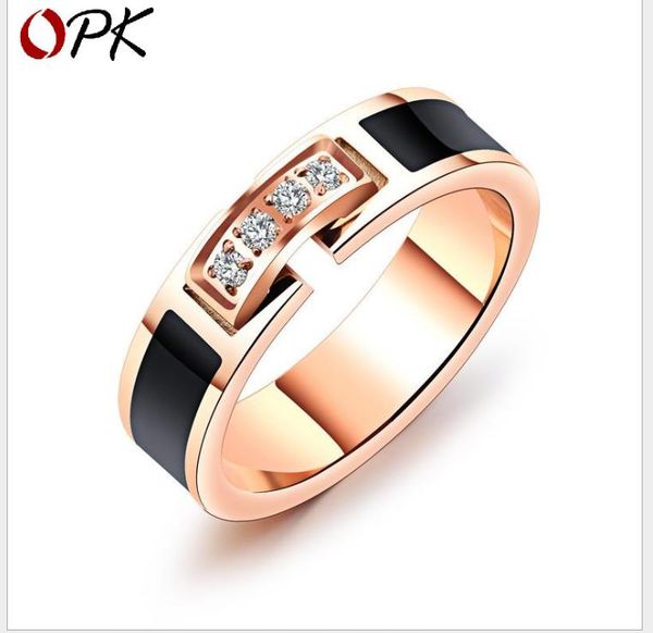 

rose gold ring titanium steel ladies ring influx of people index finger