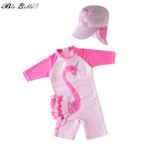 

baby girls swimwear children girl bikinis set sunscreen lovely cartoon sunscreen swimsuit 2-7 years swimwear set for baby girls