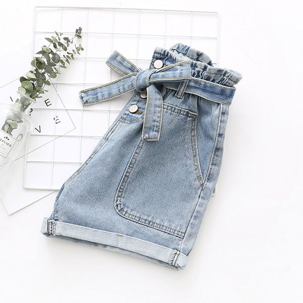

ladies denim pants women summer casual pants fashion new pocket loose casual small cotton short y605, Blue