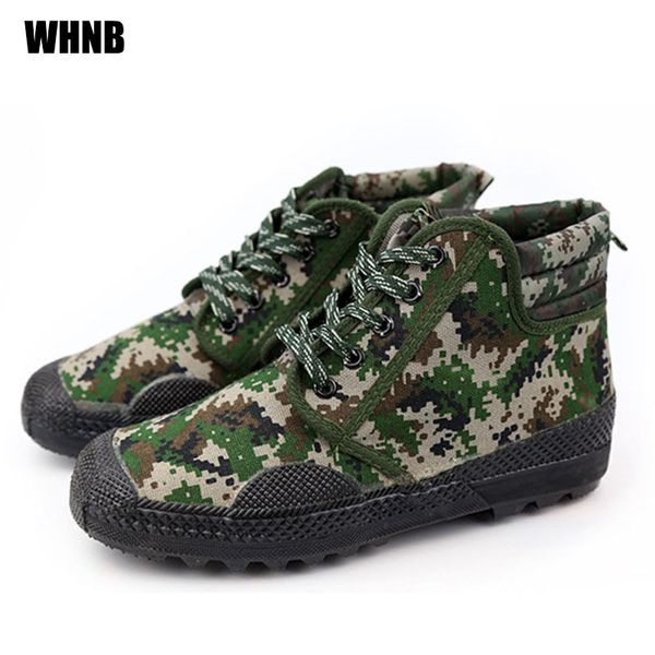 

men shoes camouflage high-belt outdoor men training shoes non-slip wear-resistant breathable work boots size 36-46, Black