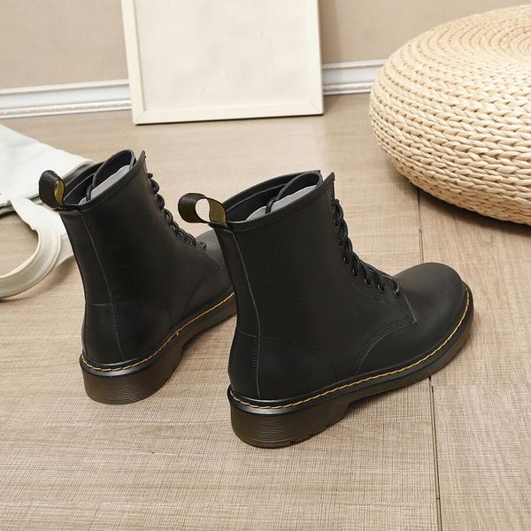 

2019 fashion wild classic martin black rubber sole 100% genuine leather shoes shoes size35-40 factory direct