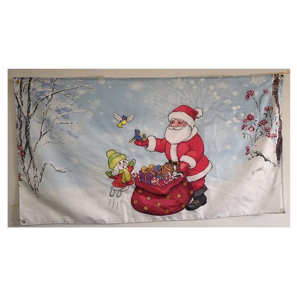 150x90cm 3x5ft Weihnachtsmann Frohe Weihnachten Flagge für Indoor Outdoor Verbrauch, Hang Fliegen Polyester-Gewebe, freies Verschiffen