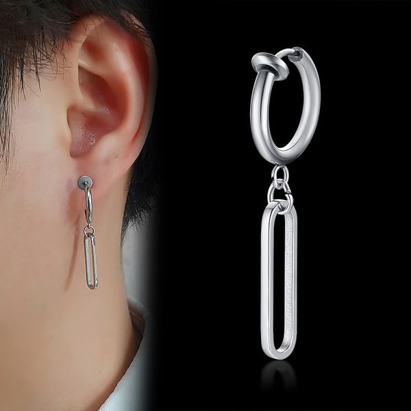

ear clip no piercing earrings for men women hiphop fashion no ear hole fashion jewelry, Golden;silver