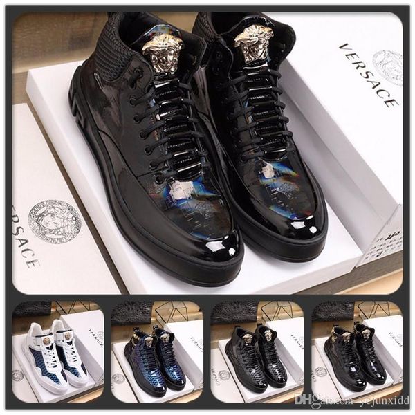 

rs pretty classic promotion fashion casual shoes flats fashion thick sole leather walking platform daily dress party sneakers, Black