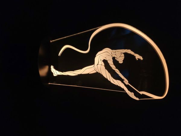 

3d lamp sport rhythmic gymnastics ribbon present for sport fans bright base for living room decoration led night light lamp