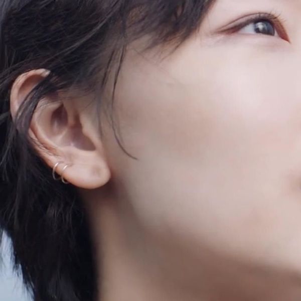 

925 sterling silver simple ear bone hoop earrings for women mini small hoop earrings twisted smooth round circle hoops, Golden