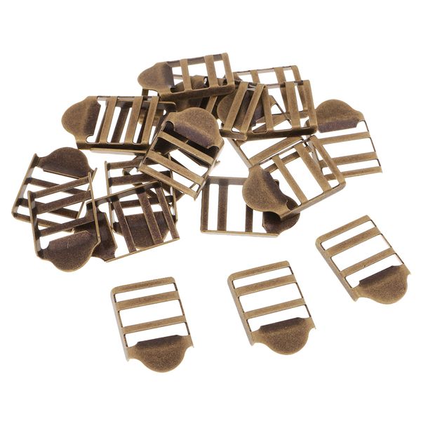 

20pcs metal webbing ladder lock slider buckle for 0.63" width belt, Black