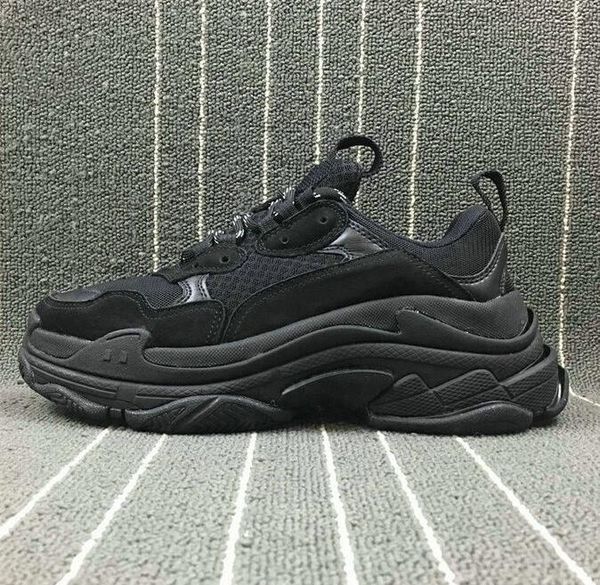

new fashion paris triple-s designer shoes low platform sneakers triple s mens casual women designer casual sports dchaussures 36-45 l05, Black