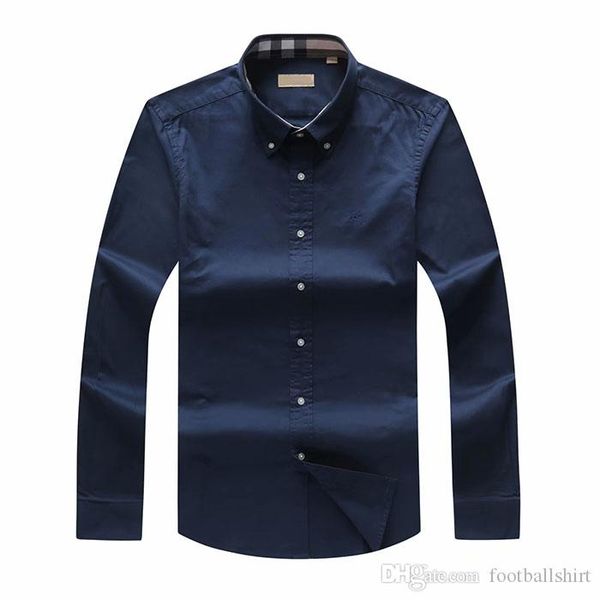 

2019 autumn and winter plaid large size men's long sleeved shirt men uk brand polo shirts oxford business shirt small horse clothes s-3, White;black