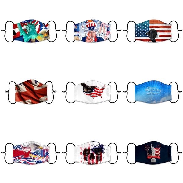 

american national flag mask 5 styles 3d printed washable anti dust mask outdoor cycling face masks designer mask t2i51000 #341