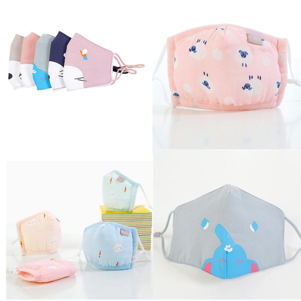 

дети мультфильм дизайнерские маски дыхательные хлопок valve anti пыльца пыль смог рм2,5 face mask filter