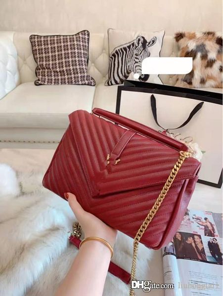 

Классический из натуральной кожи сумки посыльного цепи Наклонные плеча сумки Lady Single Портативный моды сумка Ling Роскошные женщины сумки