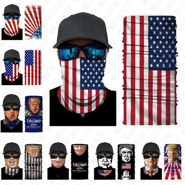 

fashion face mask striped stars american flag trump print breathable mouth-muffle headband veil scarf outdoor dustproof mask boutique d8501, Blue