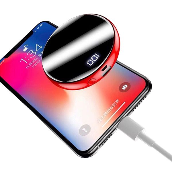 

mini power bank 30000mah large capacity full mirror screen digital display usb charging power bank external battery charger