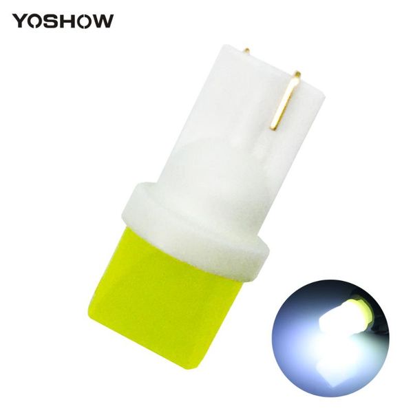 

yoshow 10pcs t10 3d cob led 194 168 w5w 1.5w ceramic chip car wedge door light clearance lights auto side lights bulb white 12v