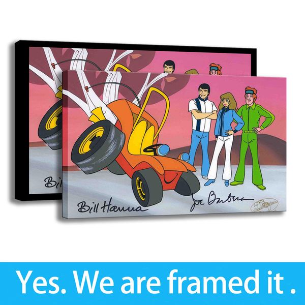 

background wall deco buggy hd prints on canvas hanna barbera art painting - ready to hang - framed