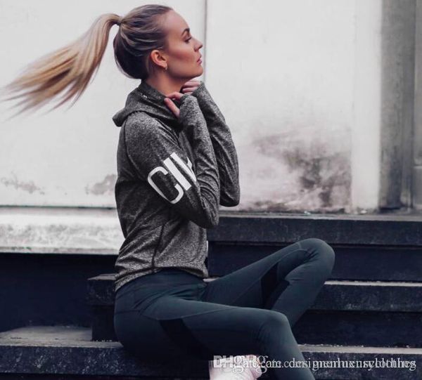 

womens fashion sports athletic grey hoodies letters designer slim fit thin sweatshirts, Black