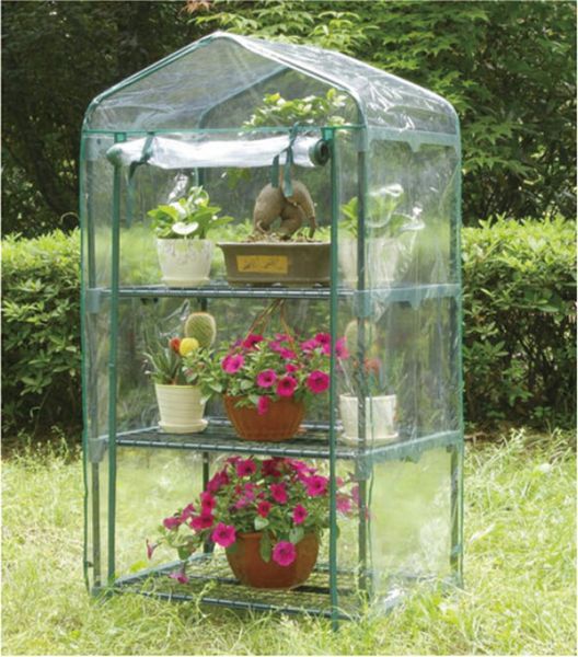 

заводская цена 125 см h наружного анти воды 3 tier мини зеленый дом 3 полки сада зеленый дом