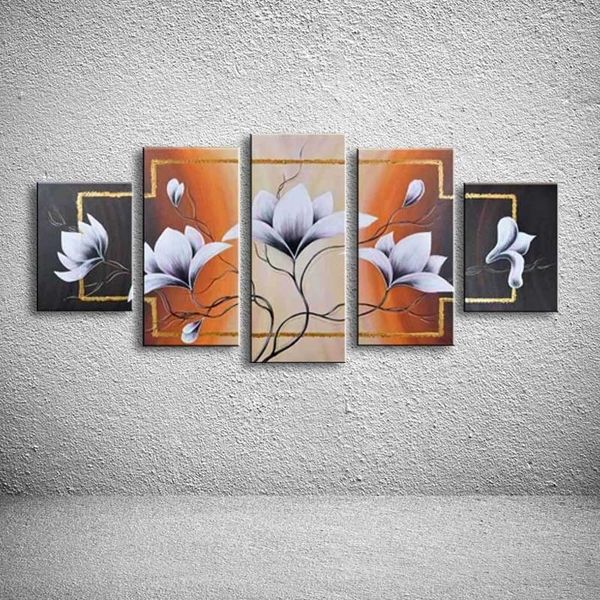 Senza Telaio Dipinti Floreali Dipinti A Mano Moderna Astratta Pittura A Olio del Fiore su Tela Decorazione della Casa Immagini Arte Decorazione della Parete