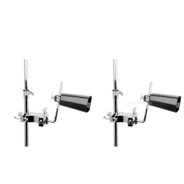 

2pcs adjustable cowbell mounting bracket clamp holder l-rod multiclamp