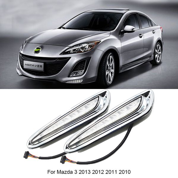 

daytime running light for * 3 2013 2012 2011 2010 2pcs 12v car drl lamp led daylight yellow turn signal function fog lamp