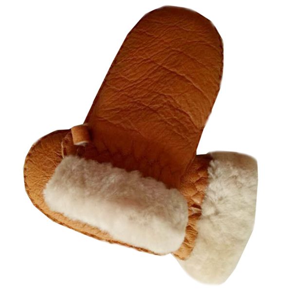 

fashion-1 pair cute outdoor mittens gloves child thick hand made fur wool kids warm autumn winter thick for boys girls children, Blue;gray