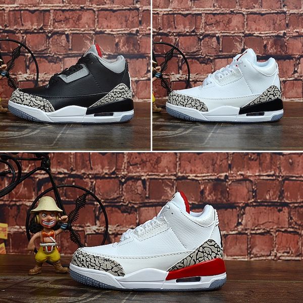 

2019 new 3 space classic jam kids sports basketball shoes gs children's gifts heiress maroon 3s sunset sneakers size:28-35, Black