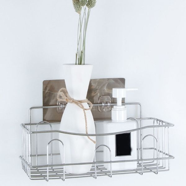 

bathroom shelf organizer storage kitchen rack with traceless adhesive no drilling stainless steel rack bathroom storage organization