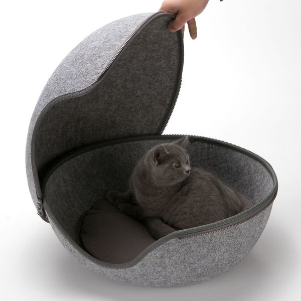 

ball pet cat beds nest cat house basket pet cave funny egg-type nest house all season round kitten hole comfortable warm