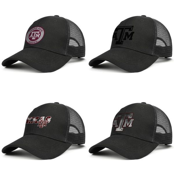 

texas a& aggies round logo black mens and womens trucker cap baseball styles fitted running mesh hats football coconut tree core smoke, Blue;gray