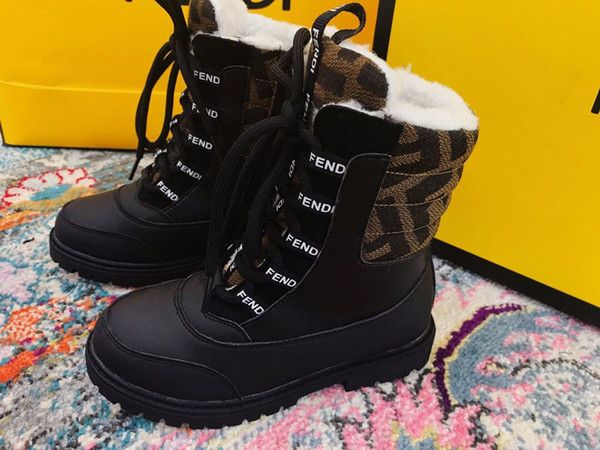 

лучшие детская обувь резиновые сапоги детские лакированные botas зимние мальчики девочки водонепроницаемые ботинки плюша снежка малышей крос, Black;grey