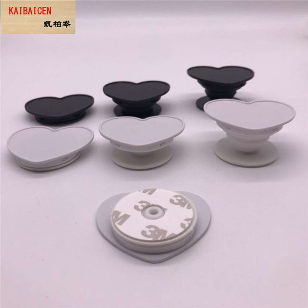 

universal heart grooven cell phone holder real 3m glue grip stand 360 degree finger holder flexible for iphone samsung