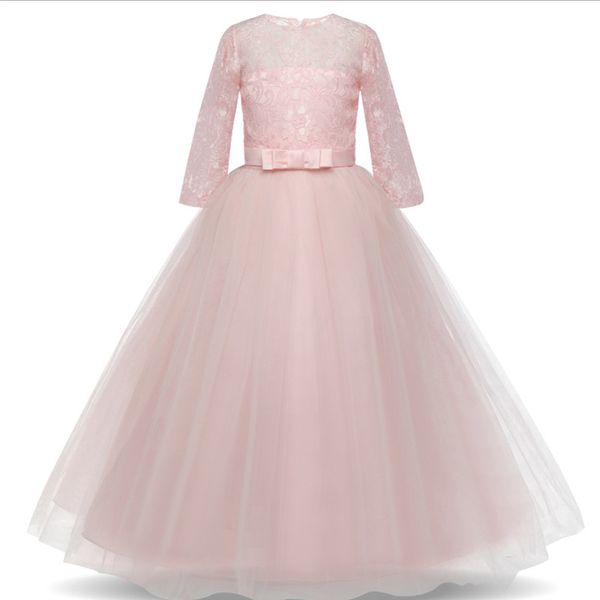 

classicial baby girls princess lace tulle dress children birthday party chirstmas clothes piano wedding costume for 5-14ys girls, Red;yellow