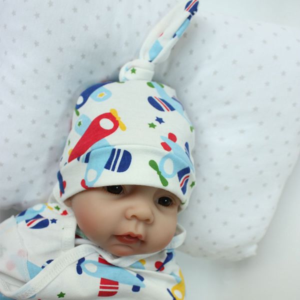 

100% cotton 60*75cm newborn baby swaddles receiving blanket three sets of hat gloves baby girls boys cloth accessories