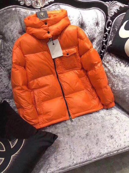 

new men casual down jacket brand m 90% white down coats mens outdoor warm feather man winter coat outwear jackets parkas orange, Black