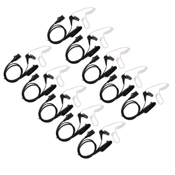 10X Multi-Pin Covert Acoustic Tube Ohrhörer PTT MIC Headset für Motorola GP340