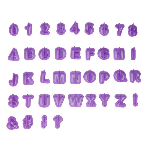 

40pcs/set icing cutter mold mould alphabet number letter fondant cake decorating mold tools kitchen baking scraper