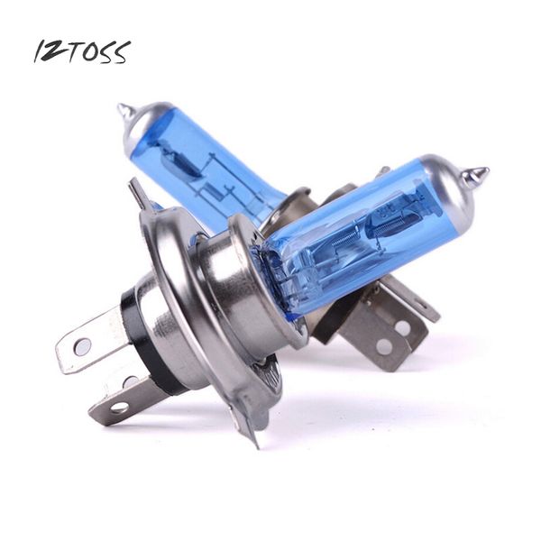 

iztoss h4 car halogen lamp 100w 12v motorcycle light bulb 6000k white super bright fog halogen bulb car head light 2pcs