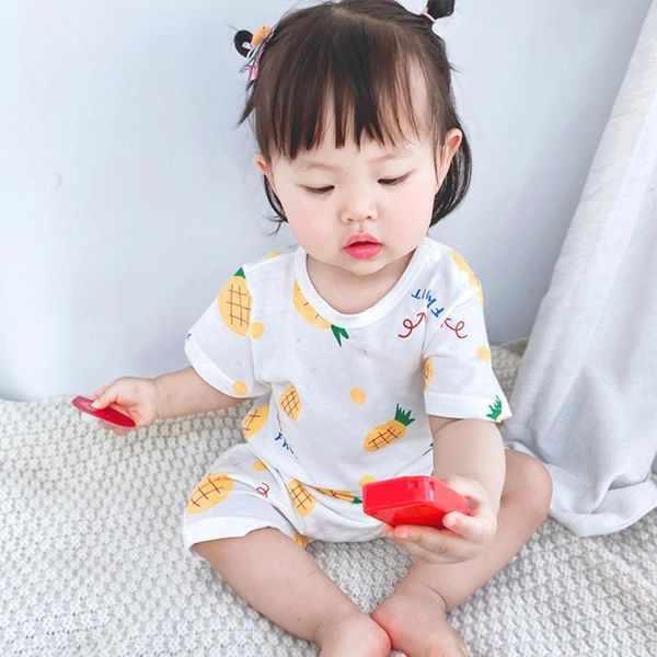 

jumpsuits carrot fawn cartoon baby romper 100% cotton short sleeve clothing summer clothes girl & boy, Blue