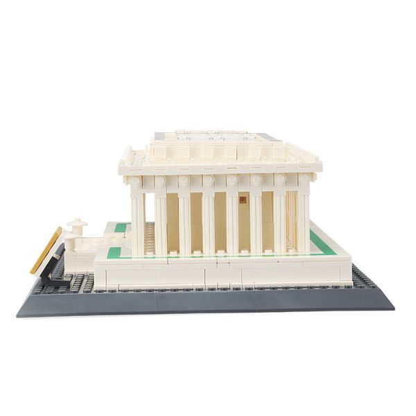 

979pcs дети разведка игрушки известных архитектур lincoln memorial hall крупинка сборщик строительные блоки дети игрушка 04