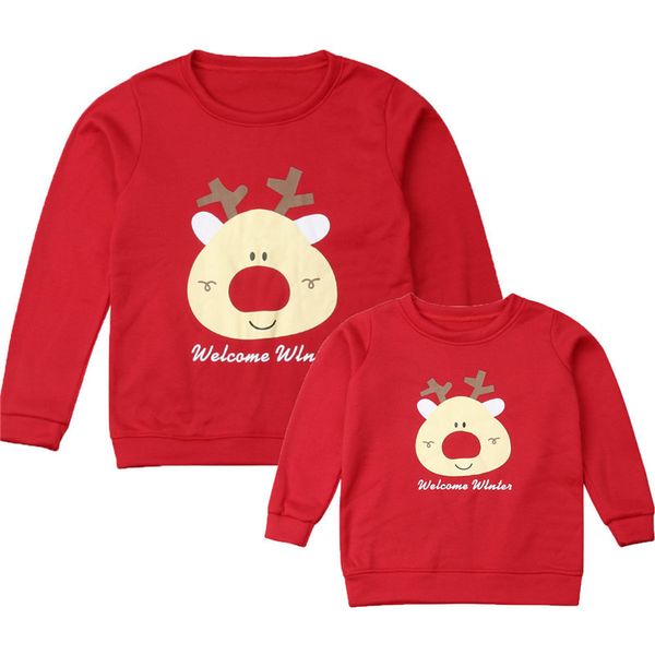 

imcute рождество семья matching outfit отец мать kid топ футболка с длинным рукавом мужчины женщины повседневная теплый пуловер ткань xmas d, Blue