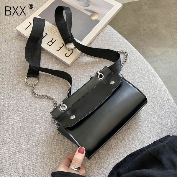 

bxx] pu leather crossbody bags for women 2020 spring chain fashion shoulder messenger bag lady simple travel handbag hl795