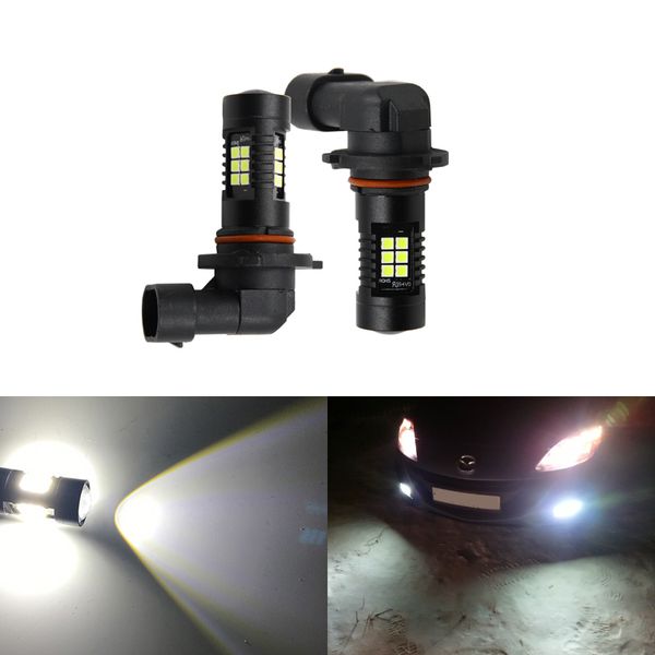 

2pcs front bumper car fog lamps 9006 hb4 white 1200lm projector car driving replacement lights bulbs direct fits